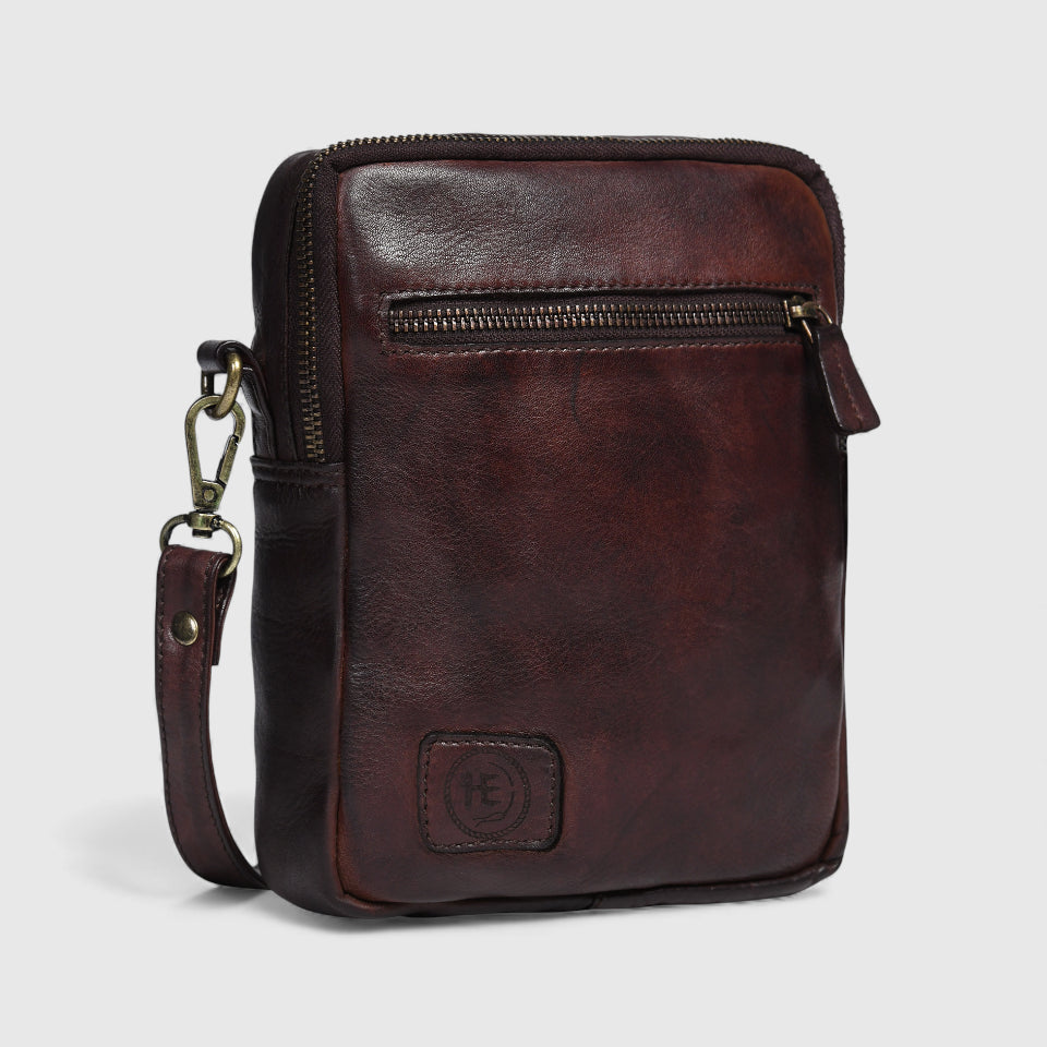 OxBlood Trail Leather Sling Bag – Brown Colour