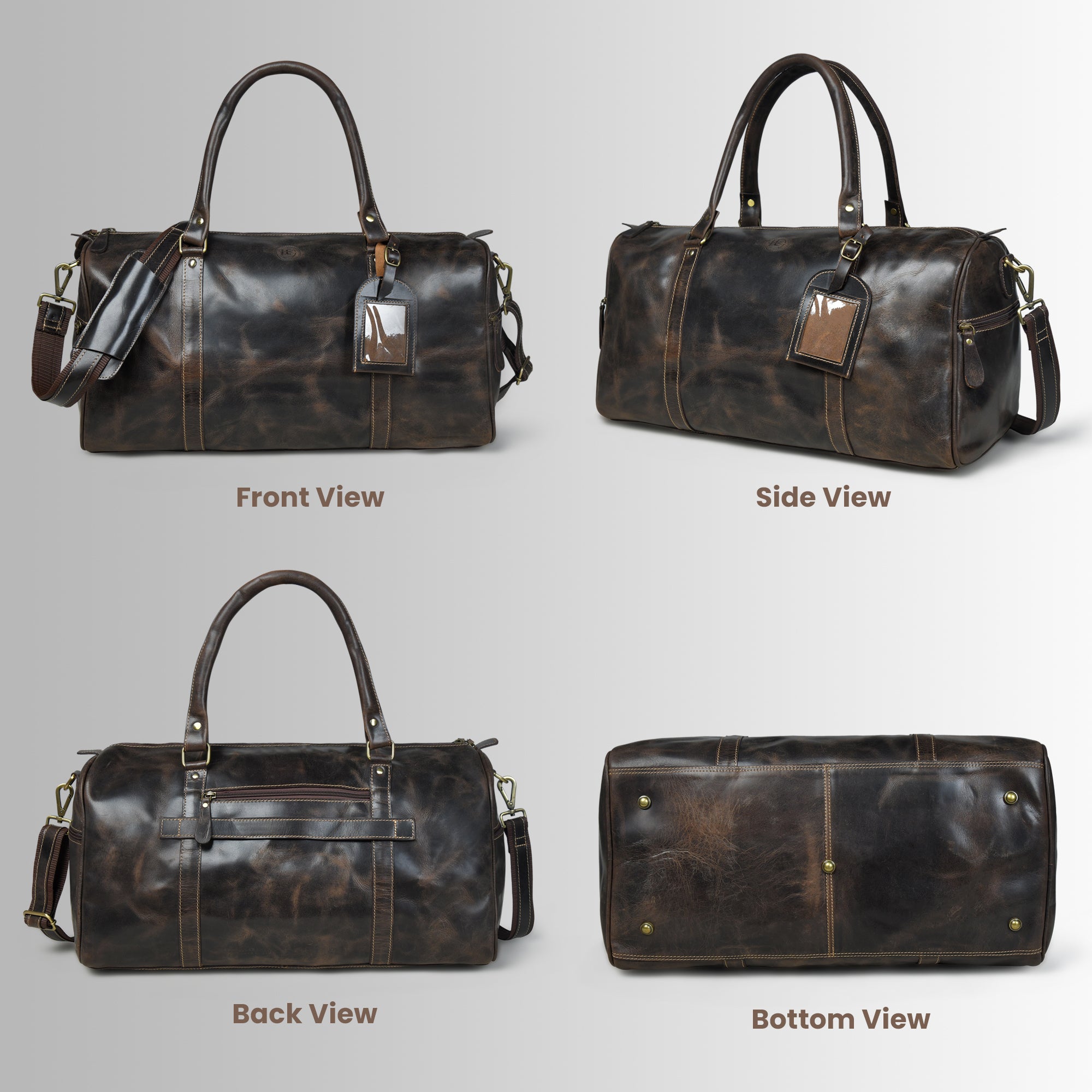 The Voyager Premium Leather Duffle Bag