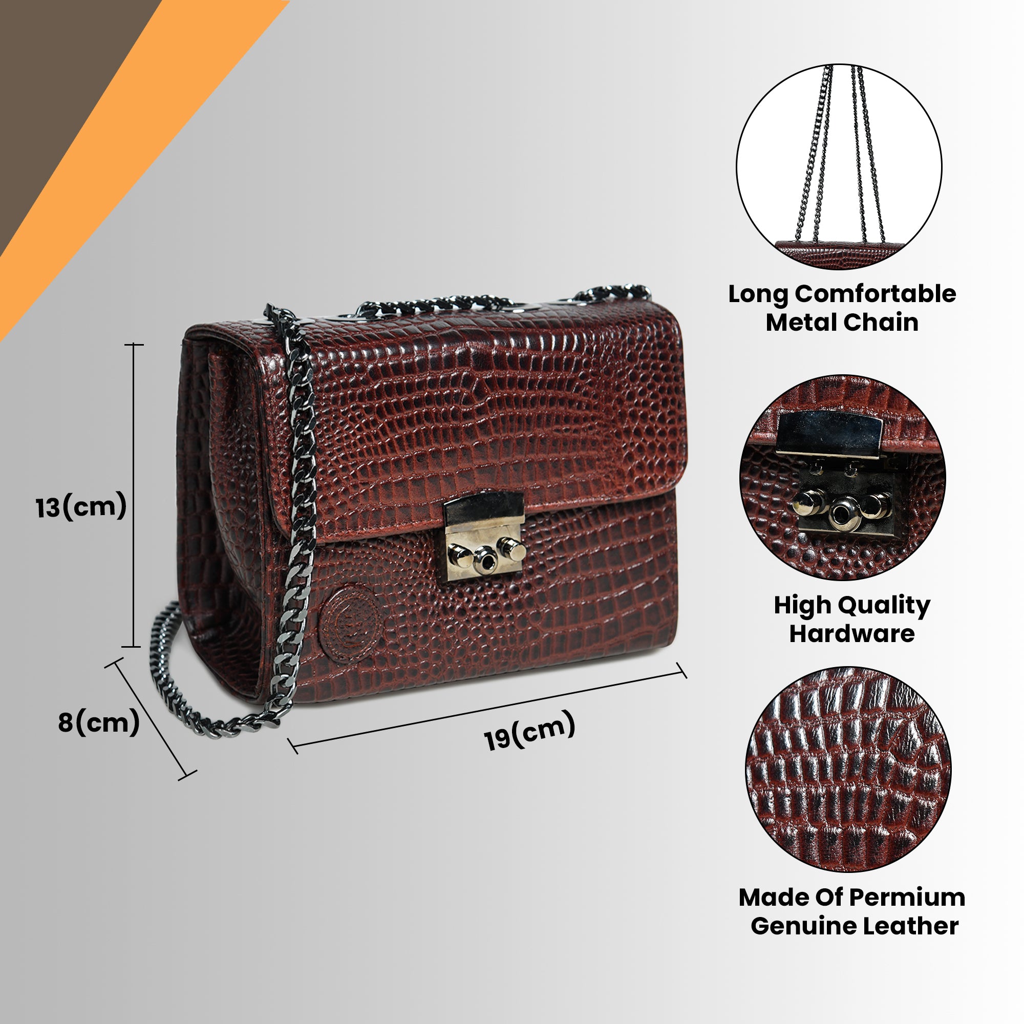 Obsidian Executive Leather Briefcase - Maroon Colour