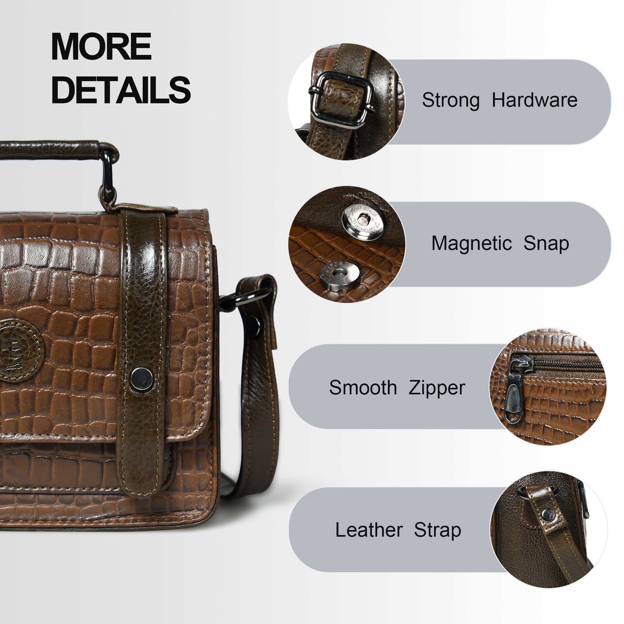 Urban Voyager Leather Belt Bag - Brown Colour