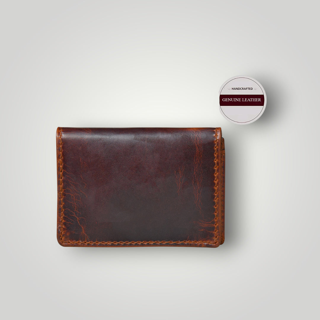 Classic Leather Card Wallet - Maroon Colour
