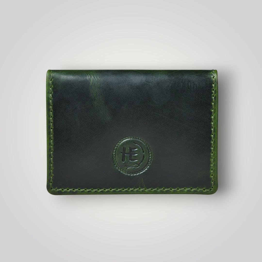 Classic Leather Card Wallet - Green Colour