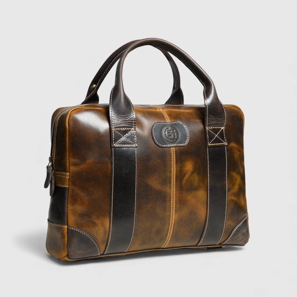 Heritage Buffalo Pure Leather Laptop Bag - Brown Colour