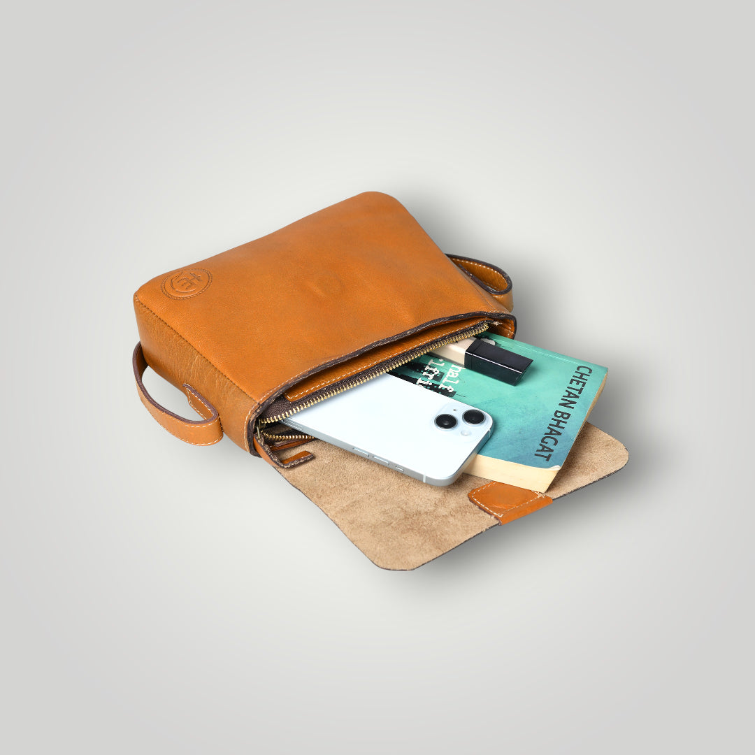 The Heritage Leather Satchel - Brown Colour