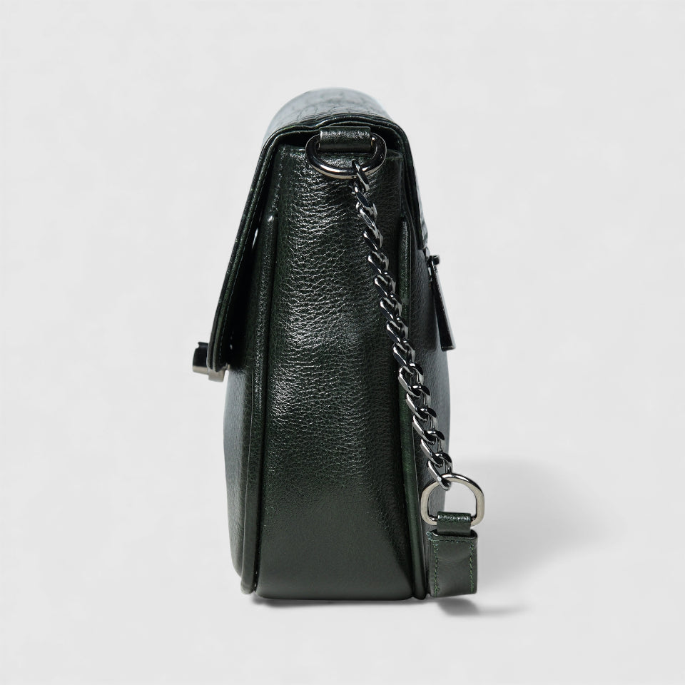 Regal Noir Croc Handbag - Black Colour
