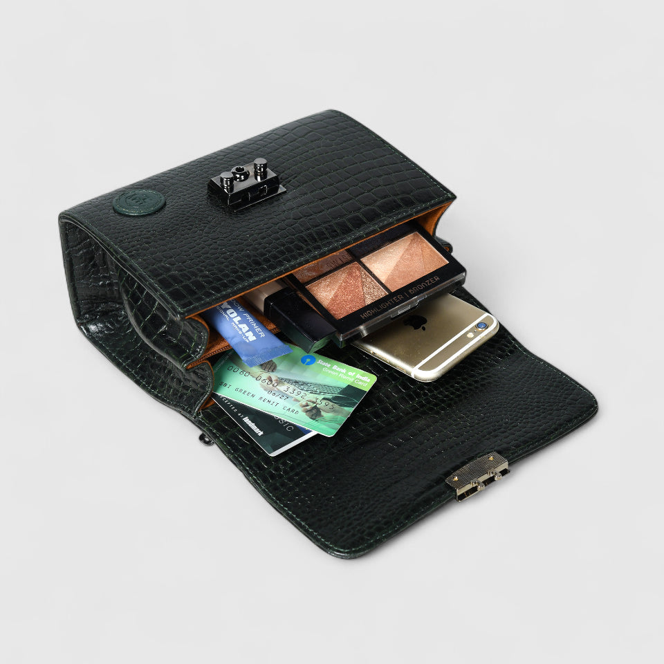 Obsidian Executive Leather Briefcase - Black Colour