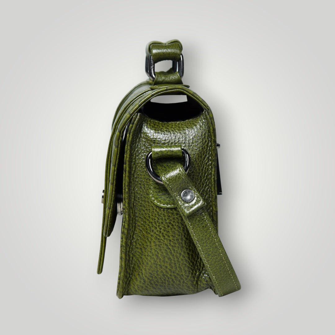 Urban Voyager Leather Belt Bag - Green Colour