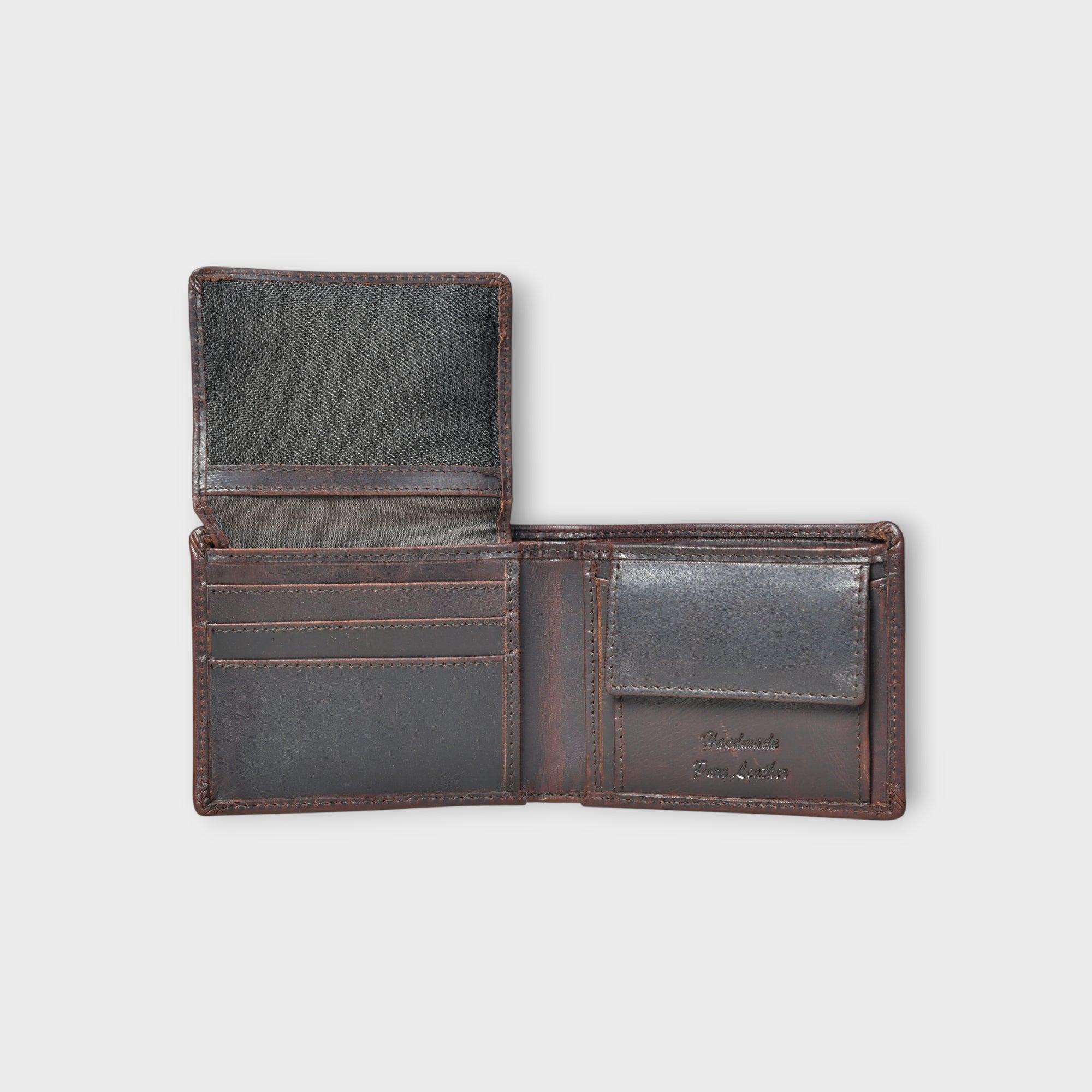 Timeless Tan Leather Wallet | Handcrafted RFID-Blocking Bifold - Maroon Colour
