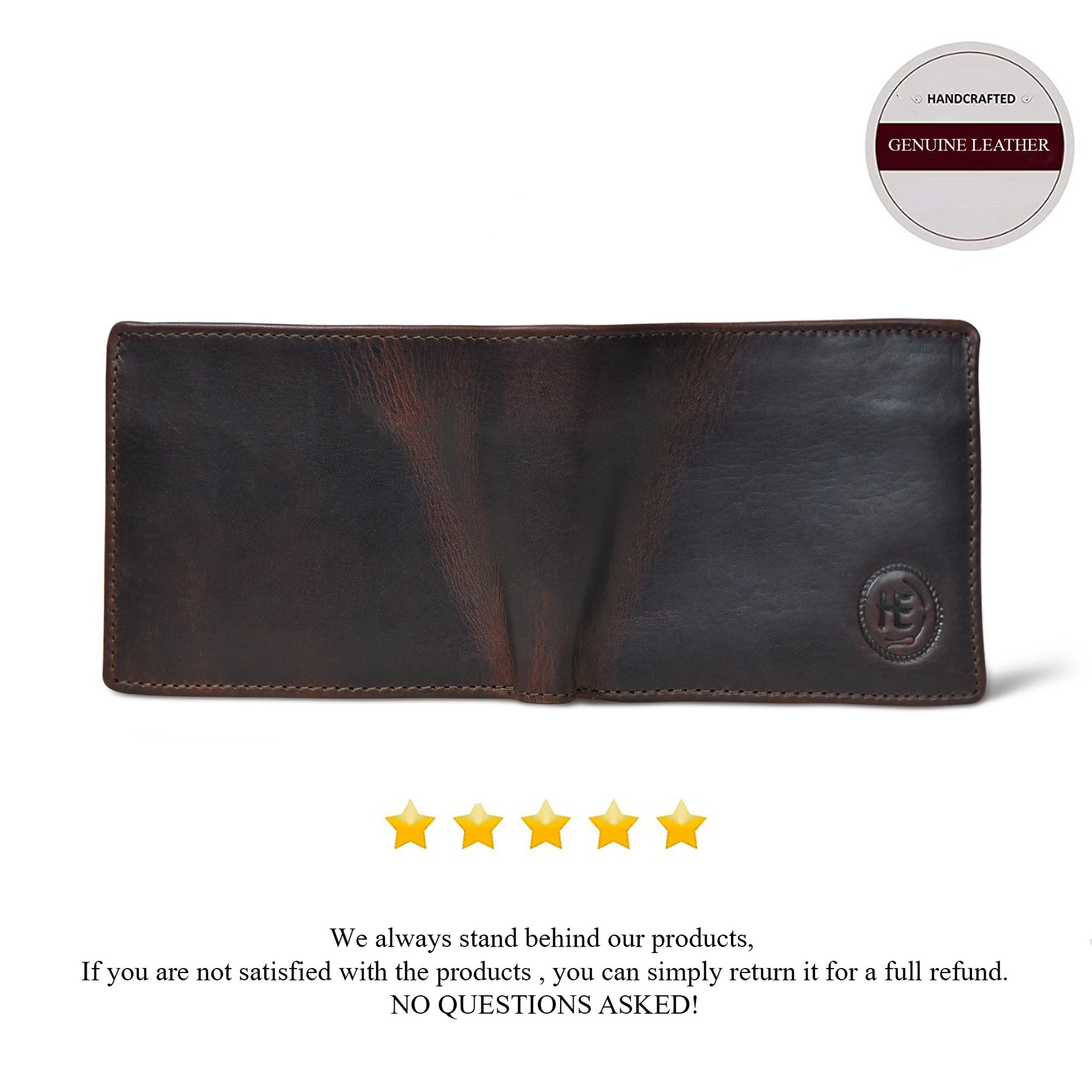 Vintage Leather RFID Wallet - Maroon Colour