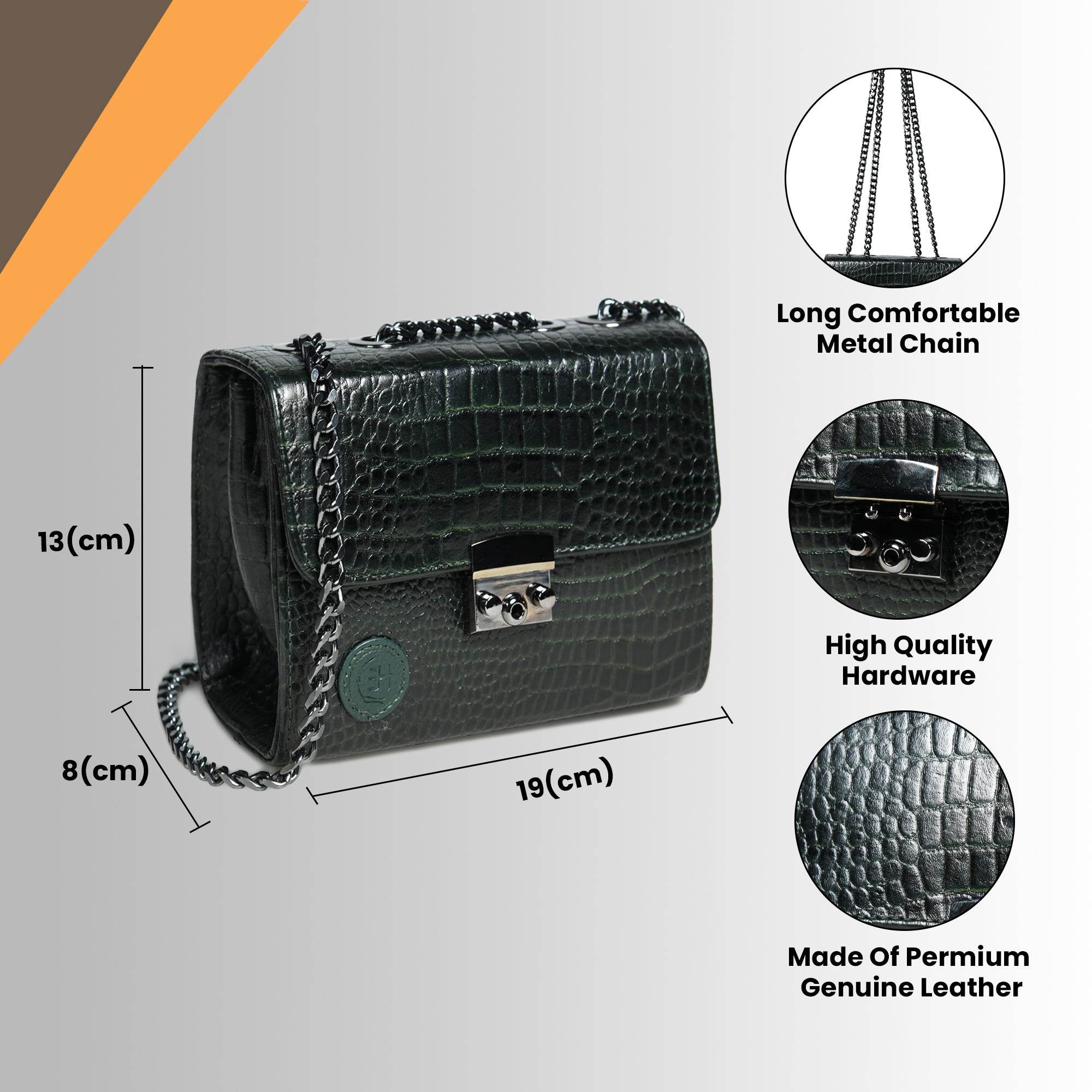 Obsidian Executive Leather Briefcase - Black Colour