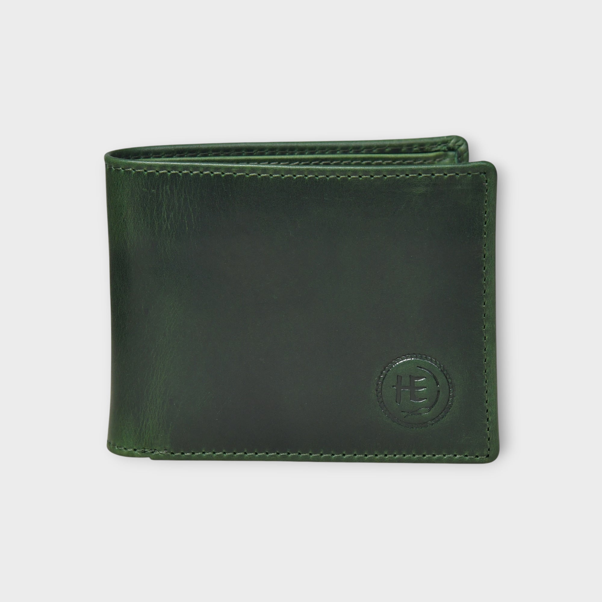 Timeless Green Leather Wallet | Handcrafted RFID-Blocking Bifold - Green Colour