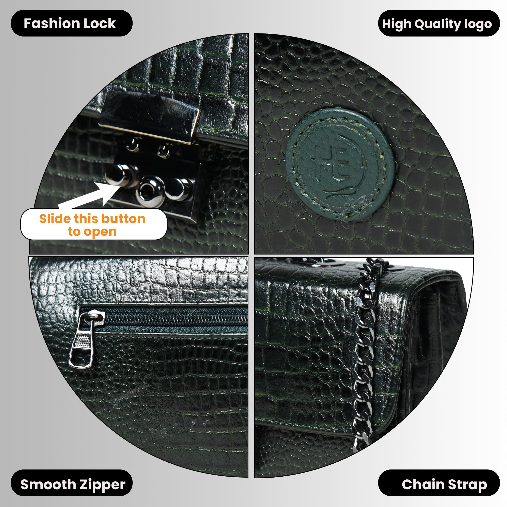 Obsidian Executive Leather Briefcase - Black Colour