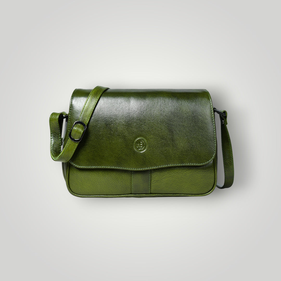 Midnight Opulence Satchel Bag - Olive Colour