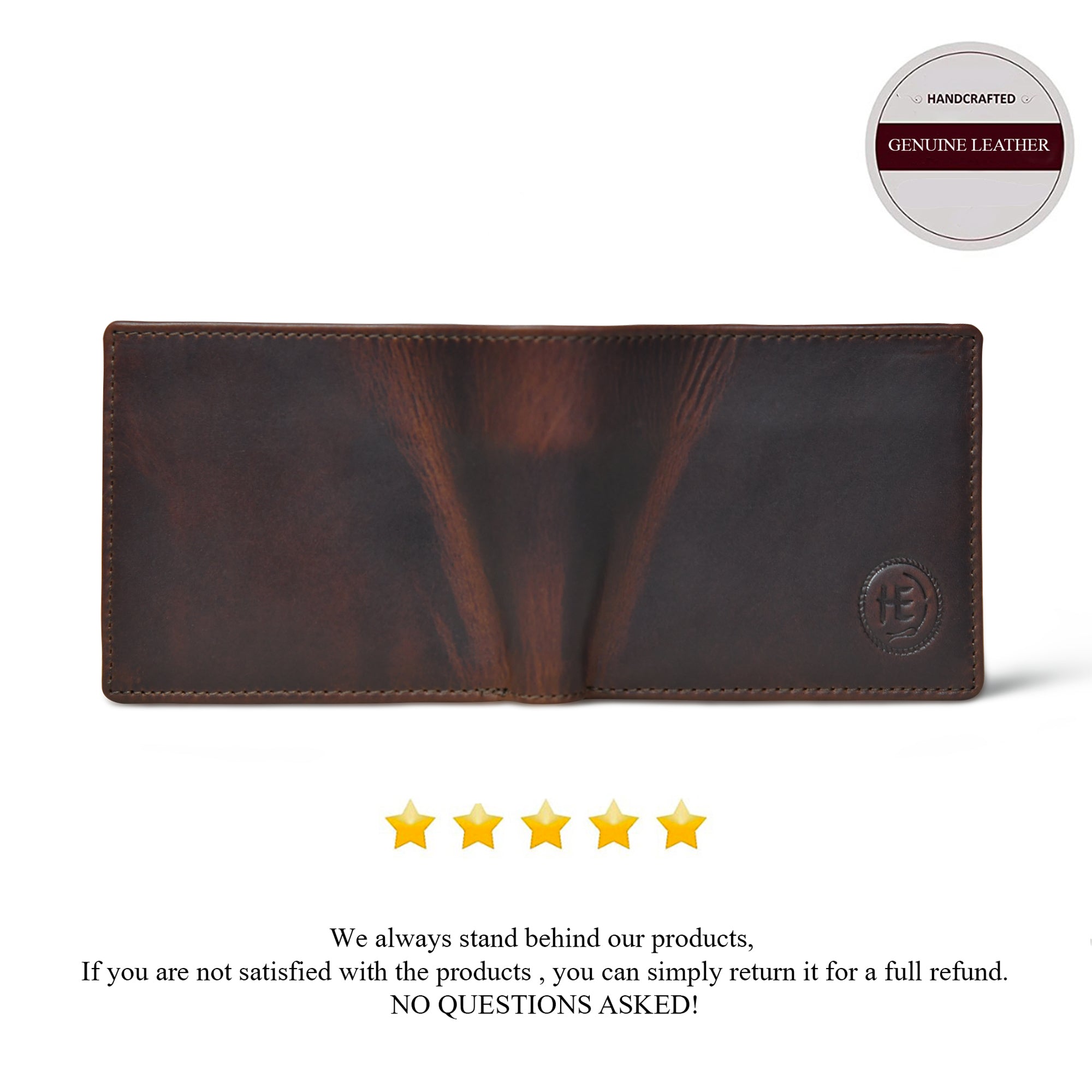 Timeless Tan Leather Wallet | Handcrafted RFID-Blocking Bifold - Maroon Colour