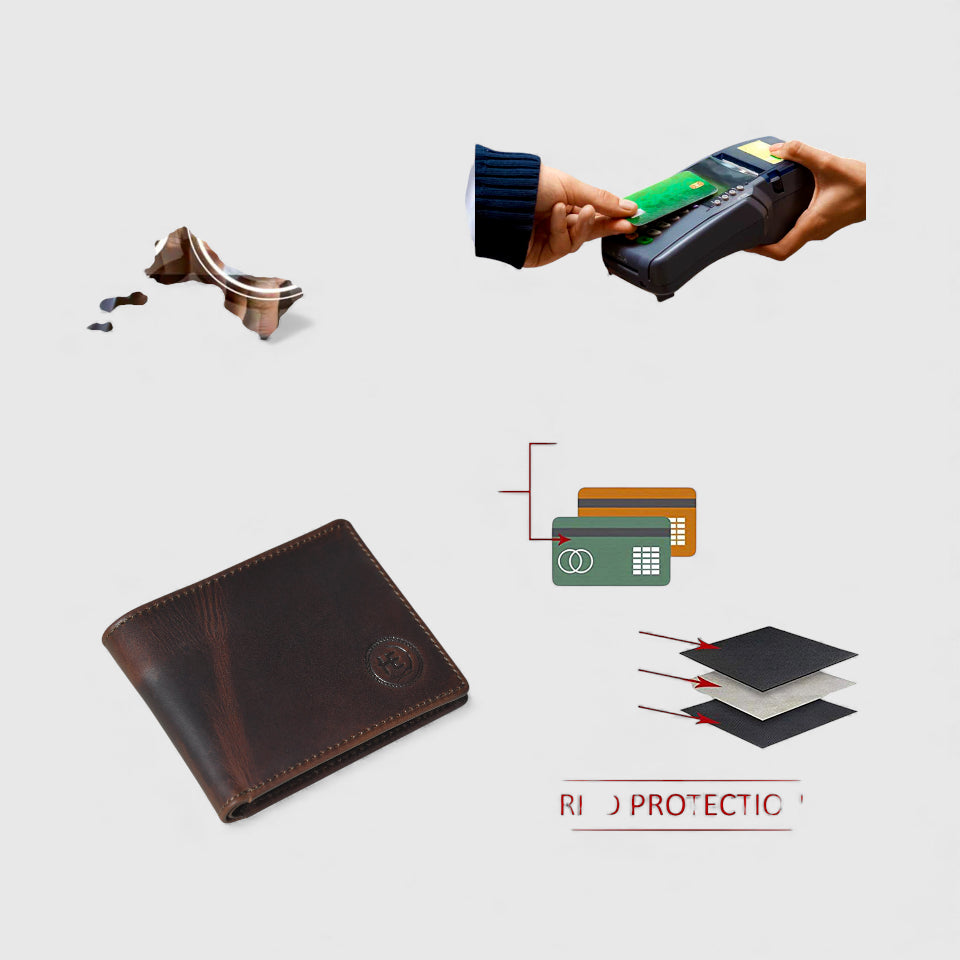 Timeless Tan Leather Wallet | Handcrafted RFID-Blocking Bifold - Maroon Colour