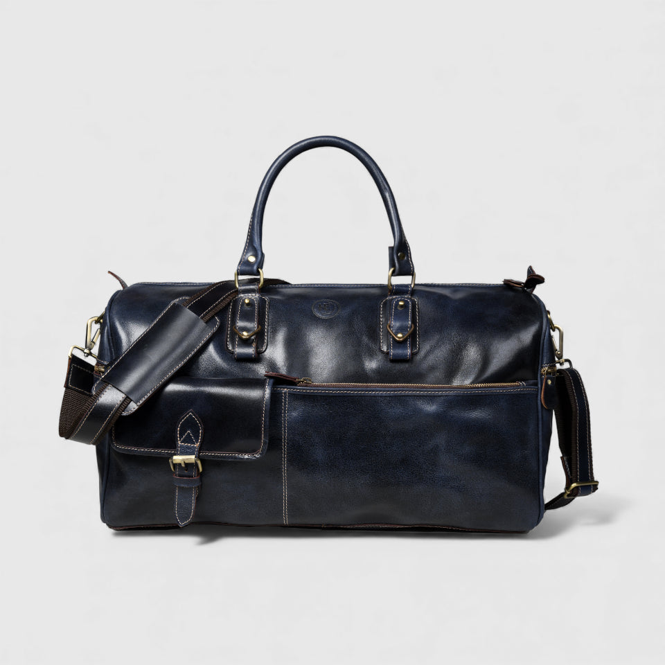 The Odyssey Leather Travel Duffle - Black Colour
