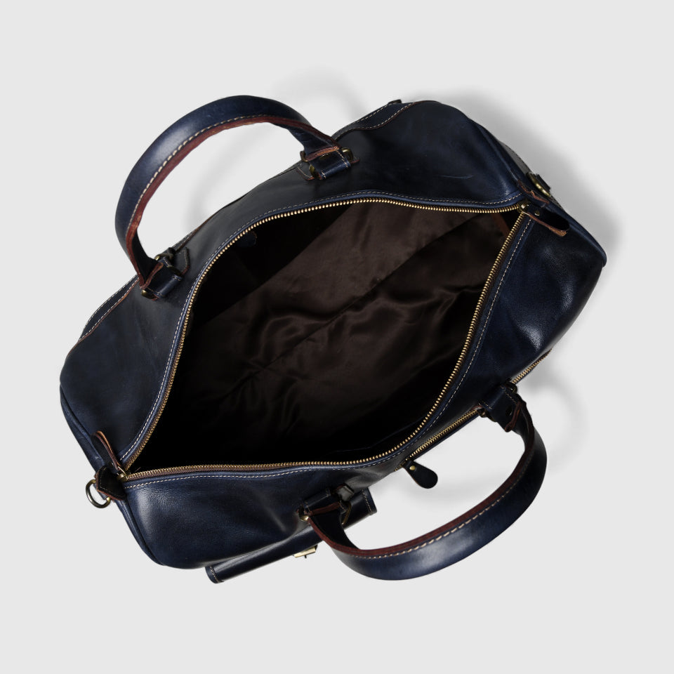 The Odyssey Leather Travel Duffle - Black Colour