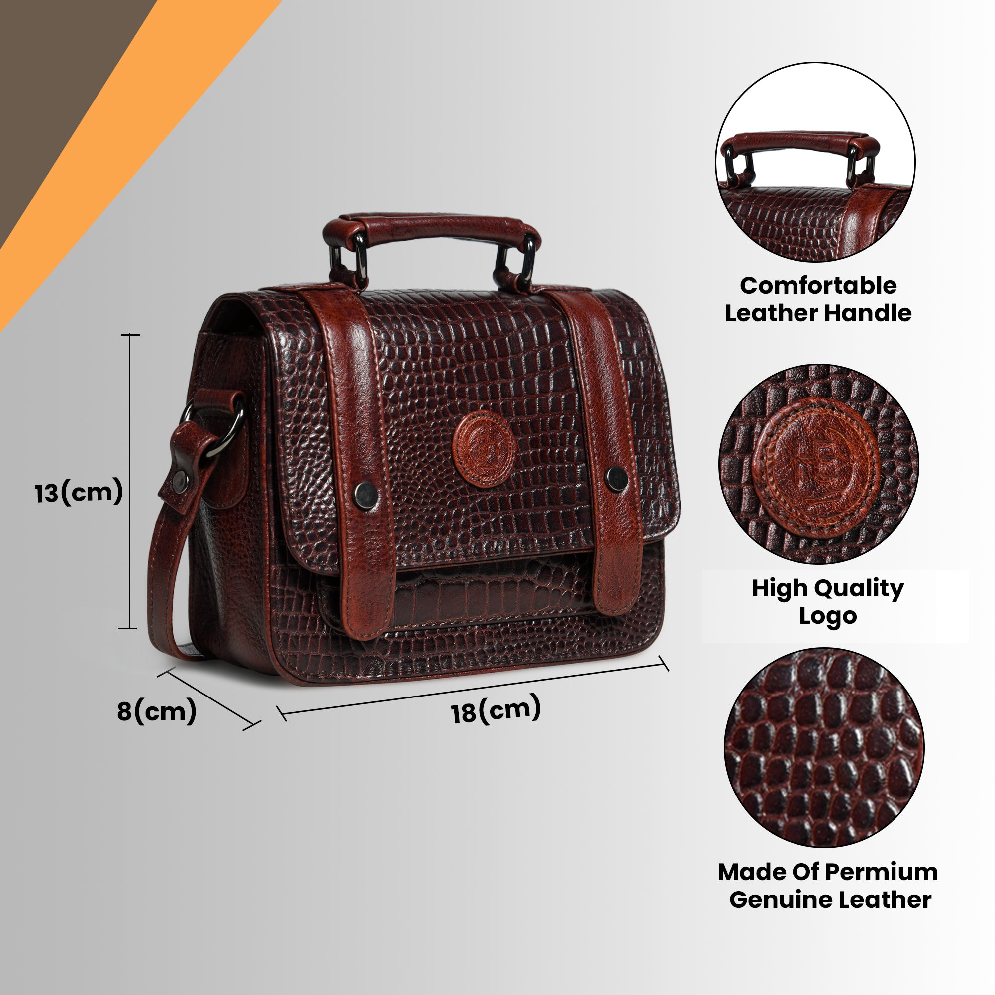 Urban Voyager Leather Belt Bag - Red Colour