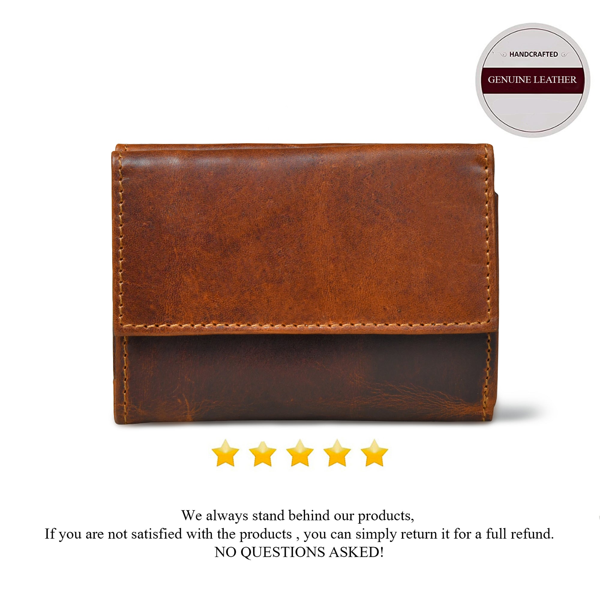 Heritage Buffalo Leather Bifold Wallet - Maroon Colour