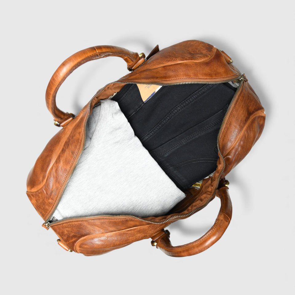 Imperium Luxe Leather Duffle - Brown Colour