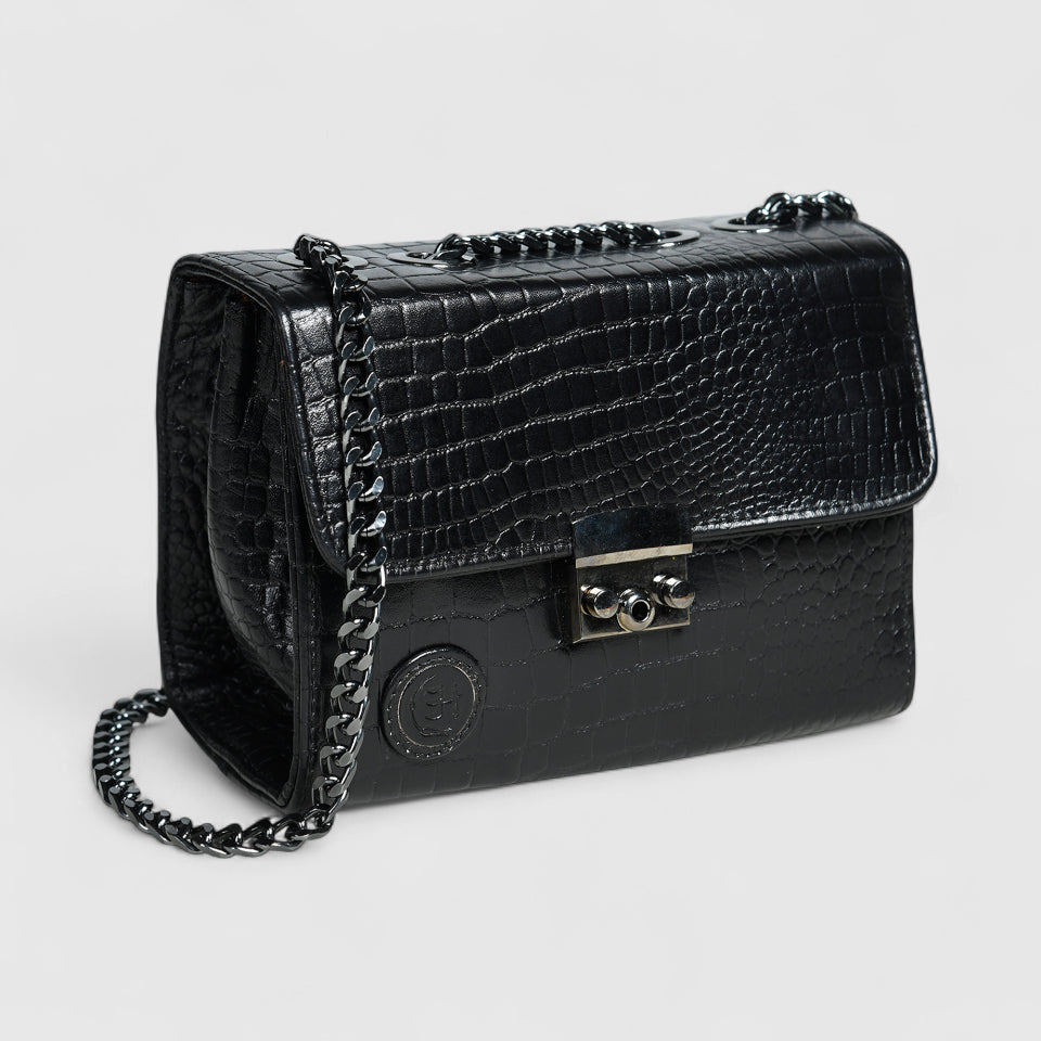 Obsidian Executive Leather Briefcase - Black Colour