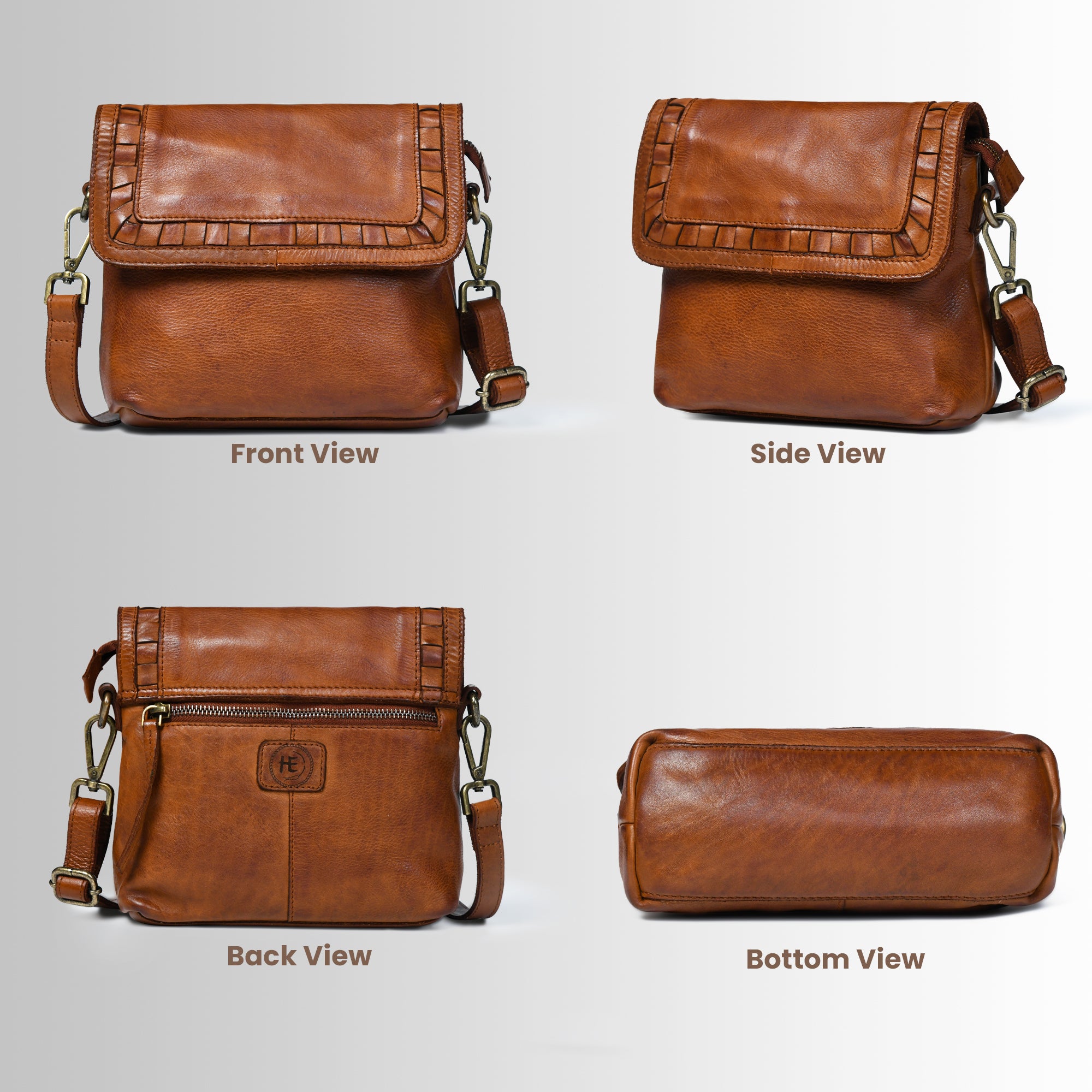 Verdant Crossbody Women's Leather Handbag - Maroon Colour