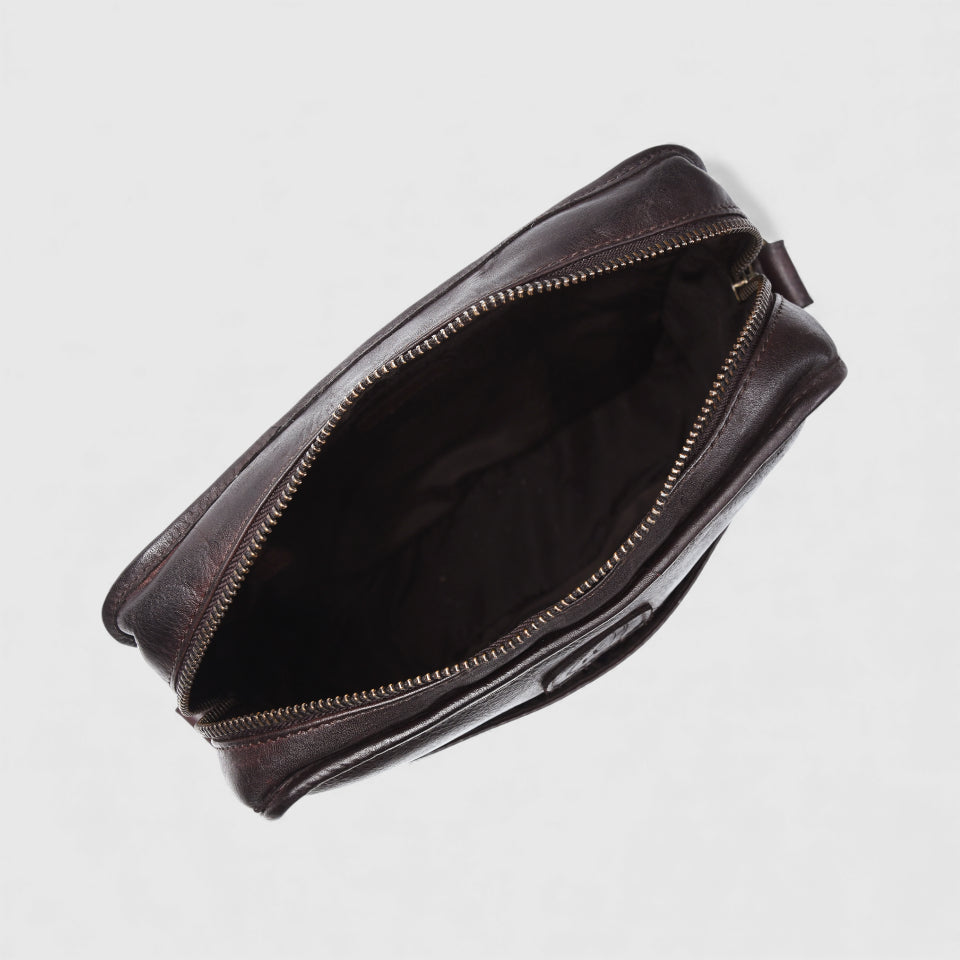 Verdant Trail Leather Sling Bag – Brown Colour