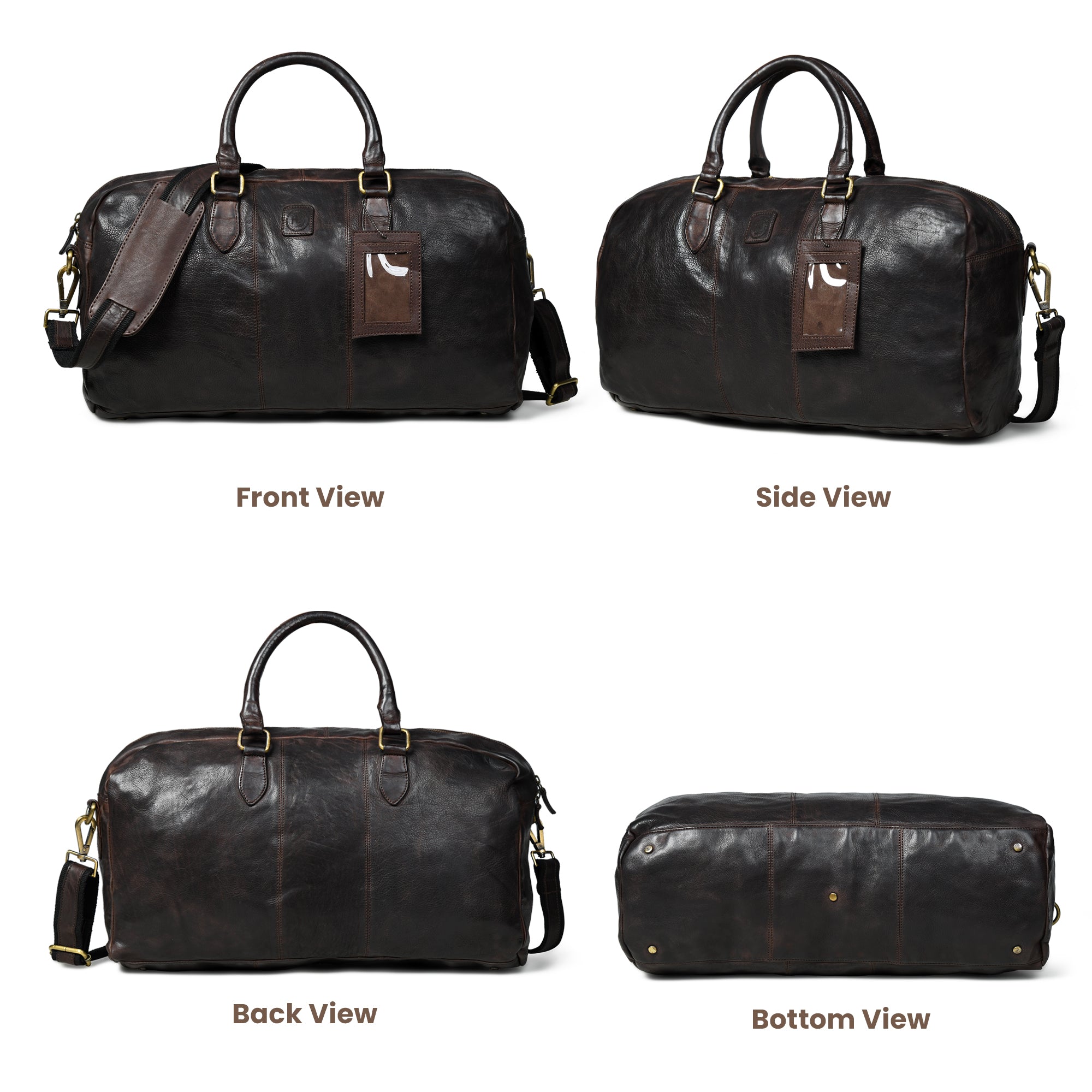 Imperium Luxe Leather Duffle - Maroon Colour