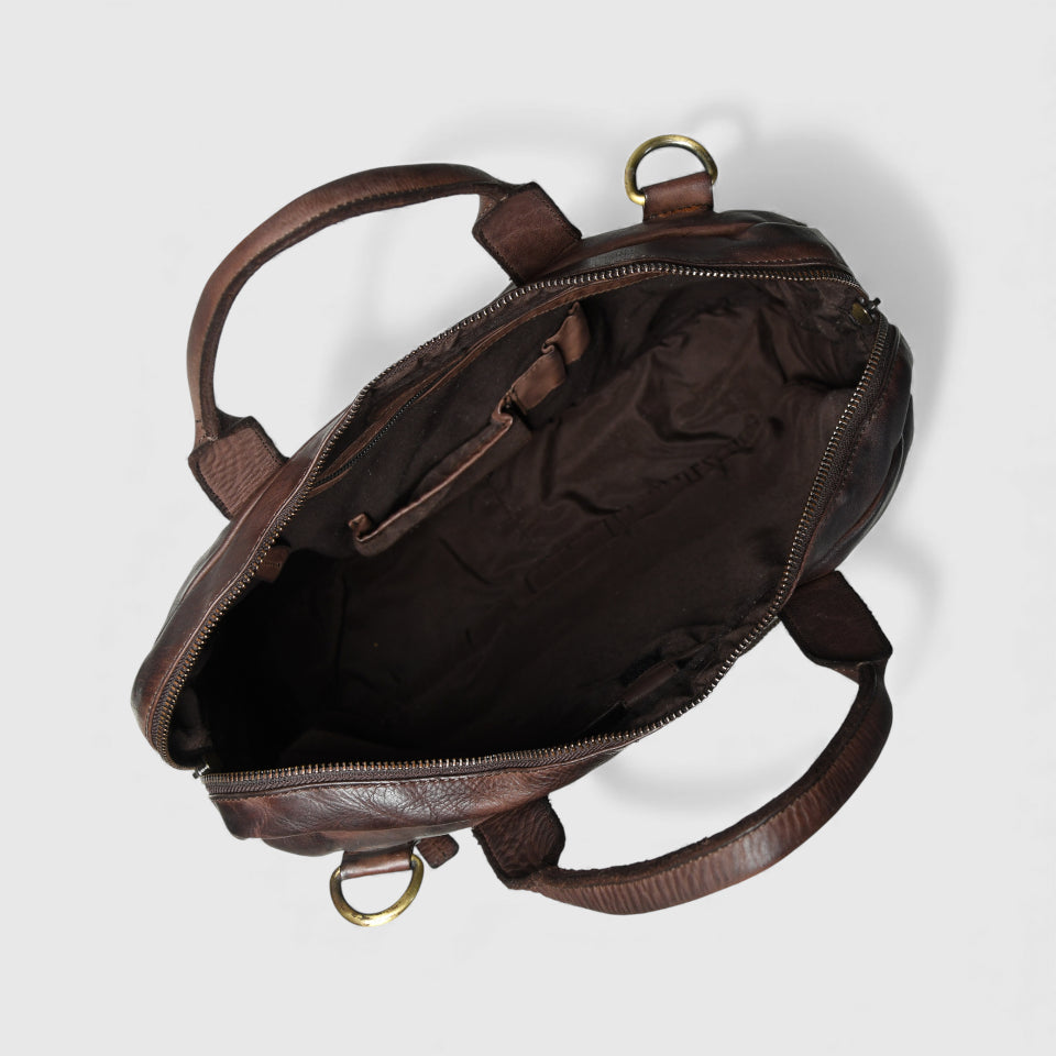 Voyager Vintage Leather Laptop Bag - Maroon Colour