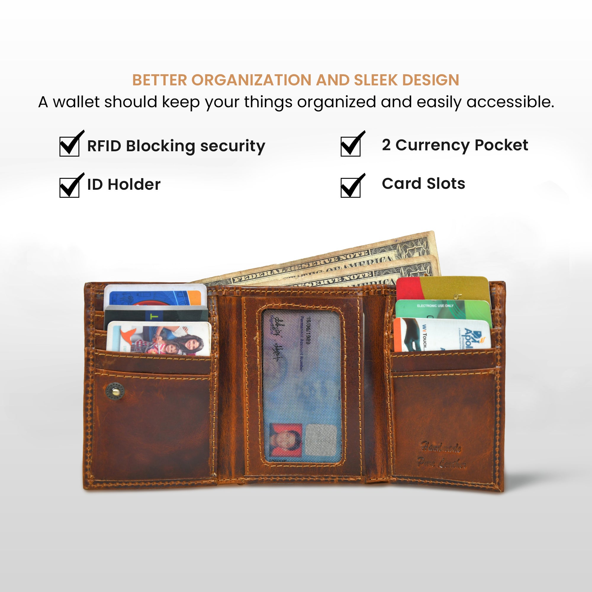 Midnight Luxe Vertical Bifold Wallet - Maroon Colour