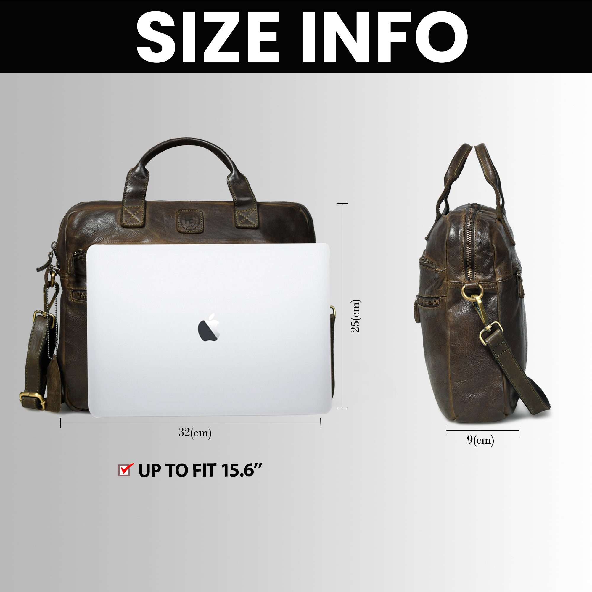 Voyager Vintage Leather Laptop Bag - Brown Colour