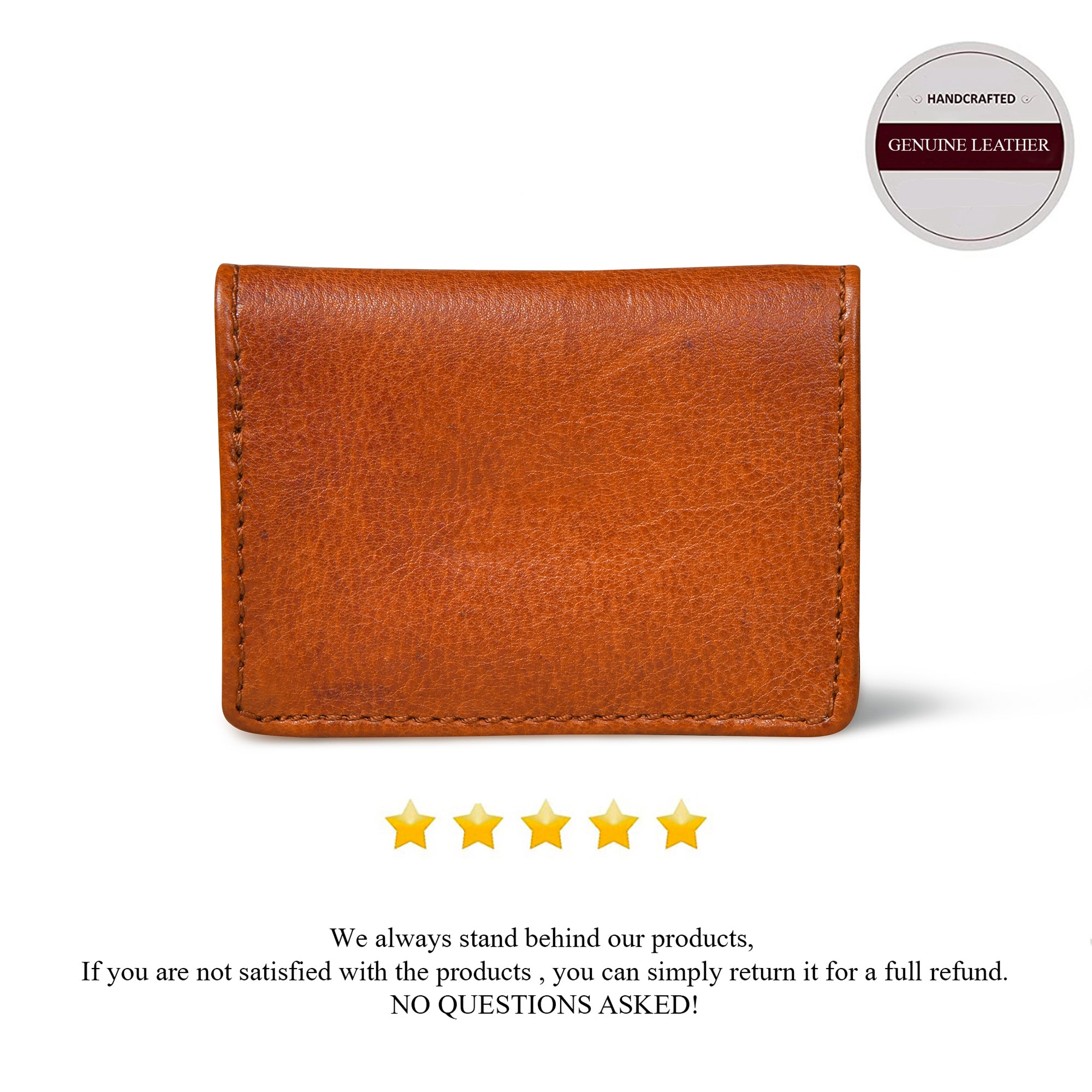 Classic Leather Card Wallet - Brown Colour