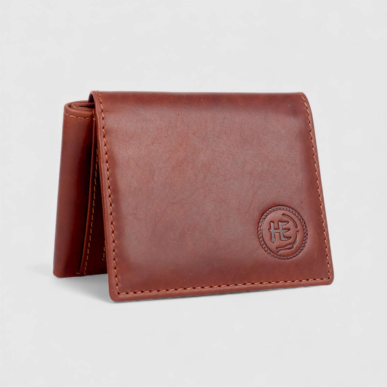 Sentinel Vintage RFID Leather Trifold Wallet – Tan Colour